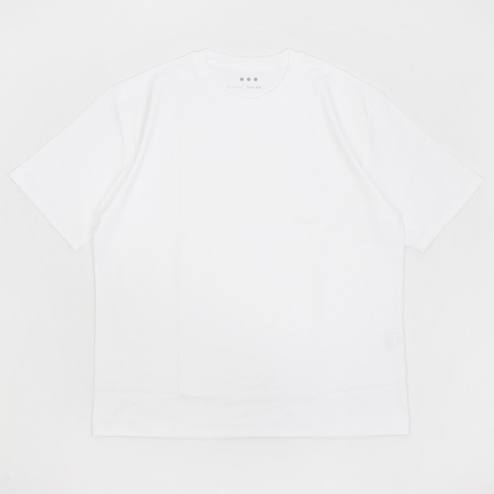 three dots（スリードッツ）2PACK TEE クルーネック ＆ モックネック コットン 2パック Tシャツ【ホワイト】国内正規品