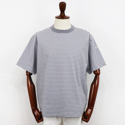 ORCIVAL（オーシバル）コットン ストレッチ クルーネック 半袖Tシャツ【グレー×ホワイト】国内正規品