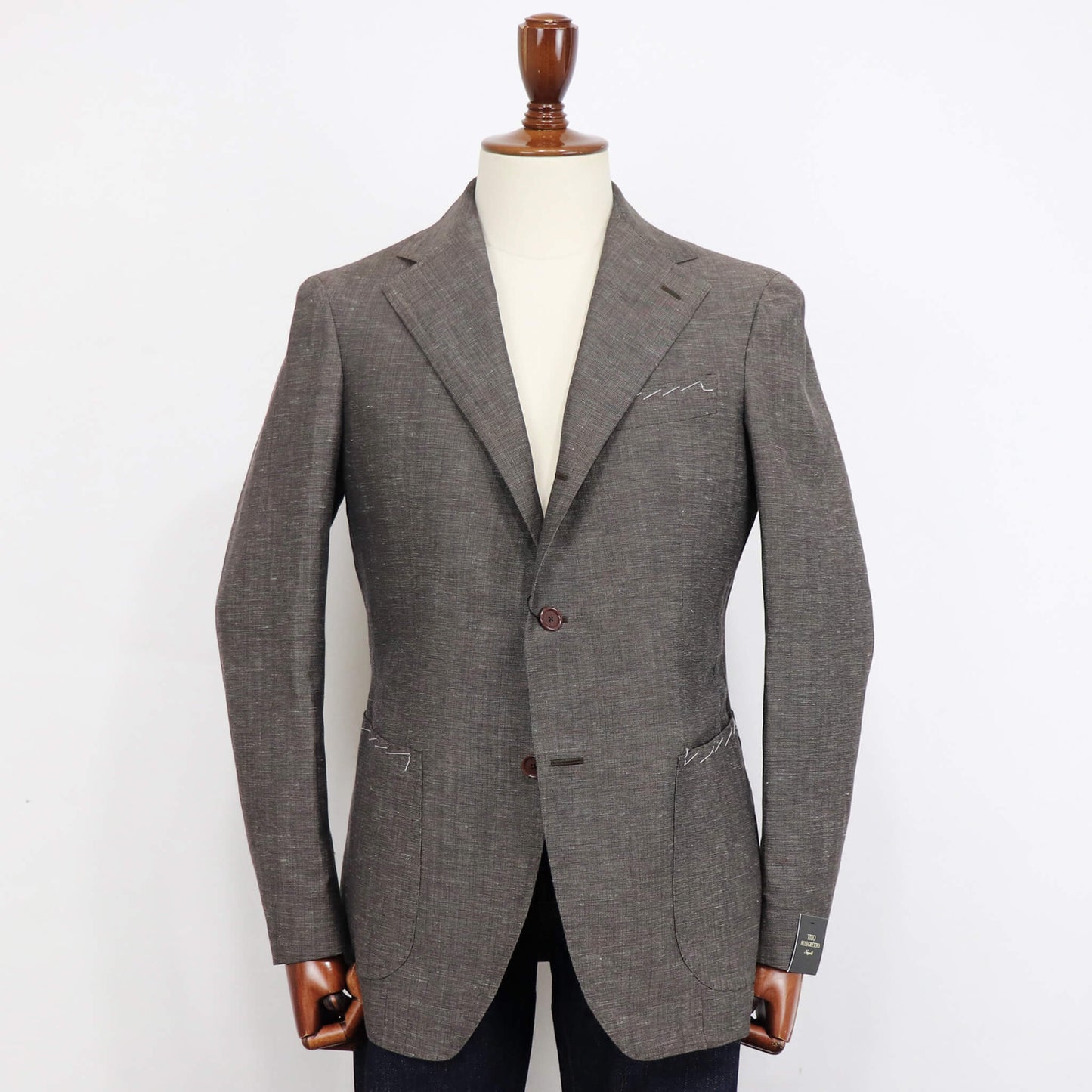 TITO ALLEGRETTO（ティト アレグレット）シングル ジャケット ウールリネン ジャケット【ブラウン】国内正規品