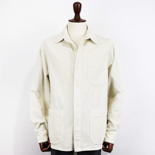 East Harbour Surplus（イースト ハーバー サープラス）太畝コーデュロイ ワークジャケット カヴァーオール【オフホワイト】国内正規品