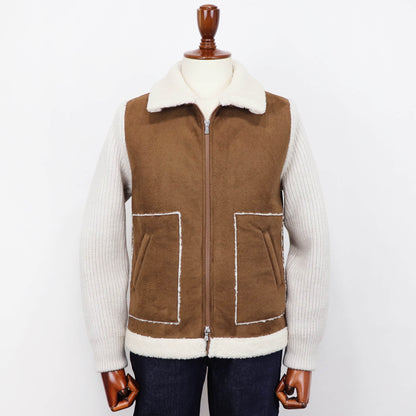 GRAN SASSO（グランサッソ）エコムートンブルゾン【ブラウン】国内正規品