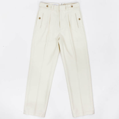 Tangent（タンジェント）CHARLES シャルル TAN04° ハードツイストツイル コットンパンツ【ホワイト】国内正規品