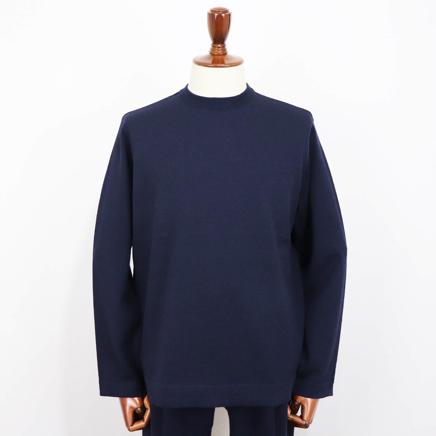 Blu Bre（ブルブレ）ドライタッチウール リラクシーロングスリーブ【ネイビー】国内正規品