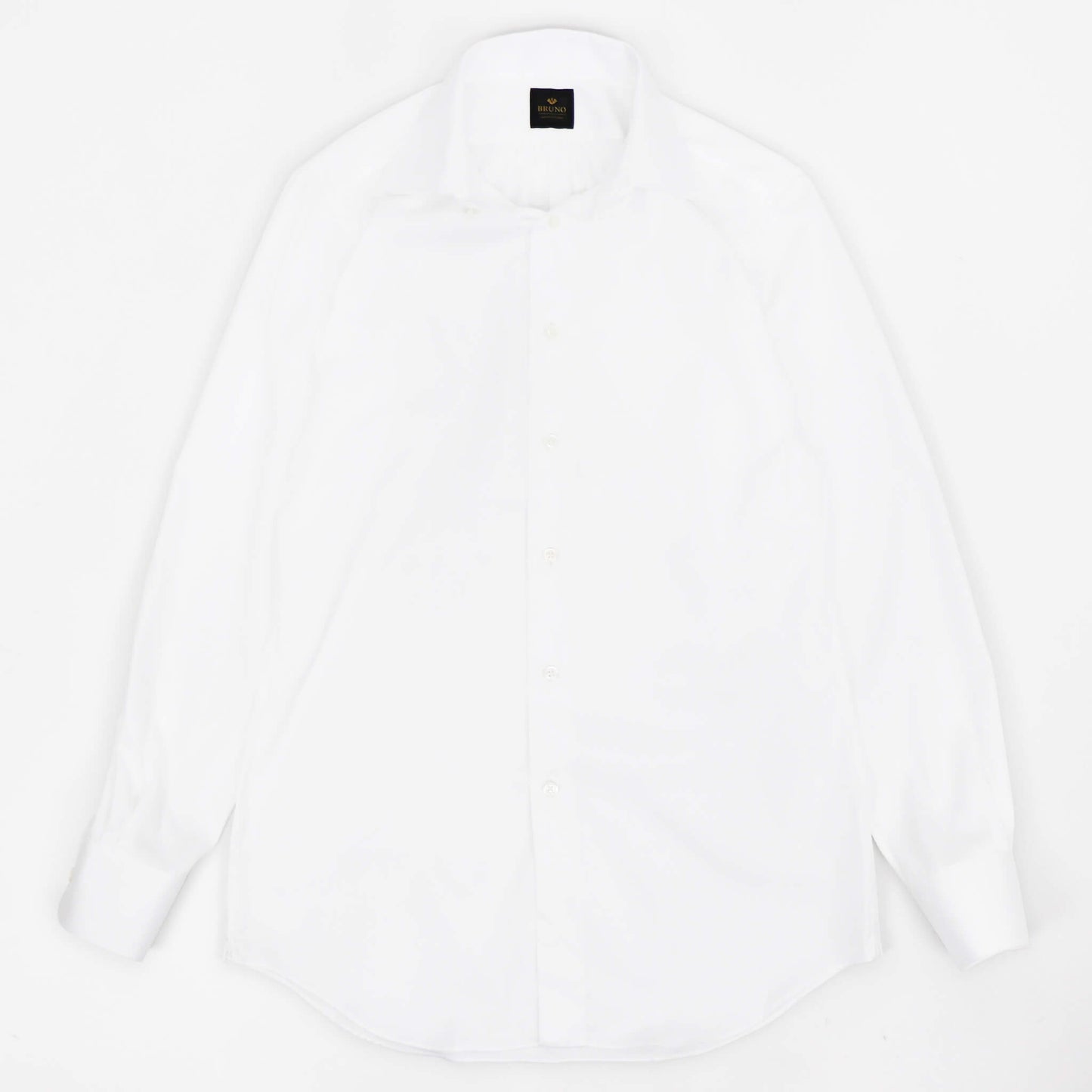 BRUNO（ブルーノ）ORIGINAL SHIRT PREMIUM セミワイドカラー ブロード ドレス シャツ【ホワイト】