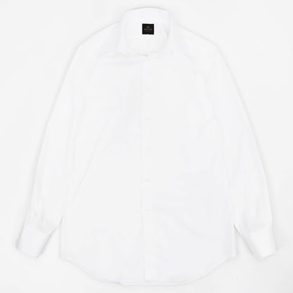 BRUNO（ブルーノ）ORIGINAL SHIRT PREMIUM セミワイドカラー ブロード ドレス シャツ【ホワイト】