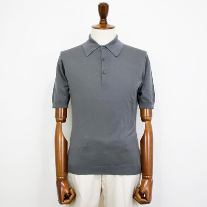 JOHN SMEDLEY（ジョンスメドレー）EASY FIT ISIS SHIRT FC SS シーアイランド コットン 30ゲージ 半袖 ニット ポロシャツ【コブルグレー】国内正規品