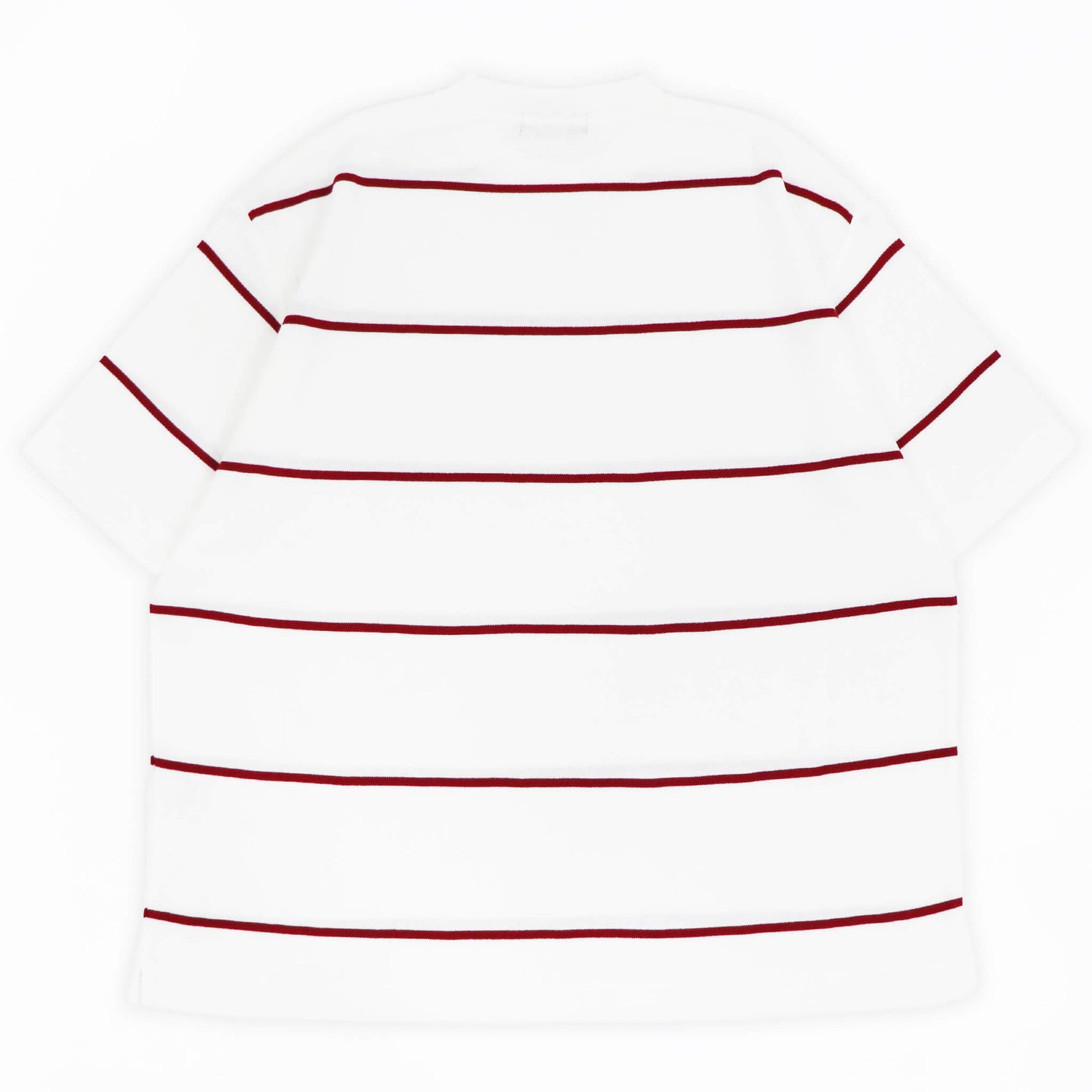 Vandori（ヴァンドリ）ワイドピッチボーダー オーバーサイズ Tシャツ【ホワイト×スカーレット】国内正規品 (コピー)