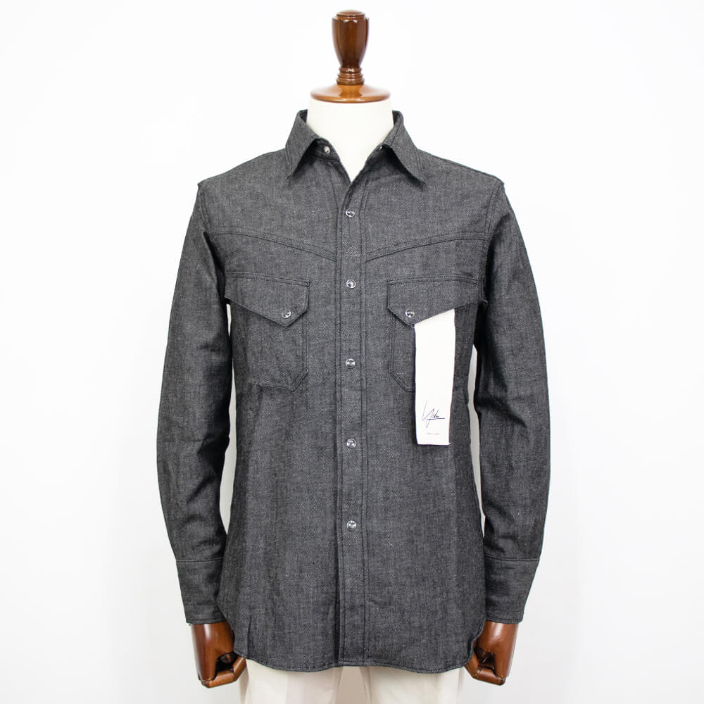 YCHAI（イカイ）コットンリネン ウエスタンシャツ デニム【ブラックウォッシュ】国内正規品