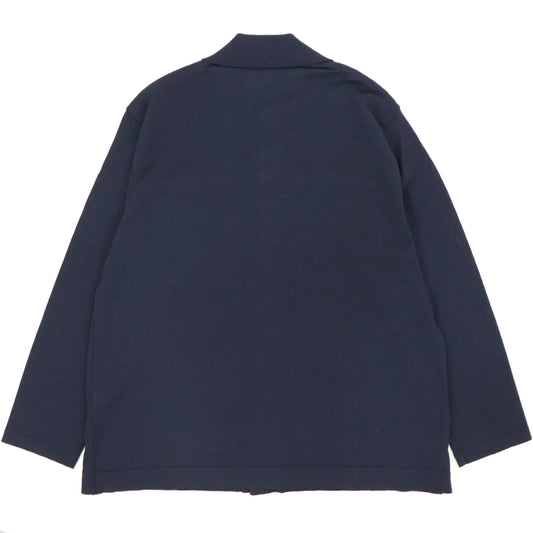 Blu Bre（ブルブレ）ドライタッチウール オーバーシャツ【ネイビー】国内正規品