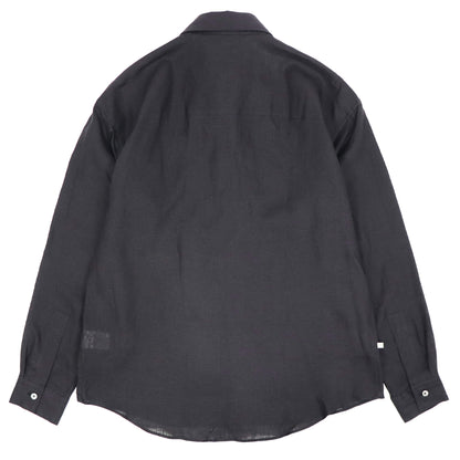 COLONY CLOTHING（コロニークロージング）ALBINI LINEN POOL SIDE SHIRT アルビニ リネン プールサイド シャツ【ブラック】国内正規品