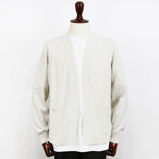 GRAN SASSO（グランサッソ）ボタンレスカーディガン コットン【ライトベージュ】国内正規品