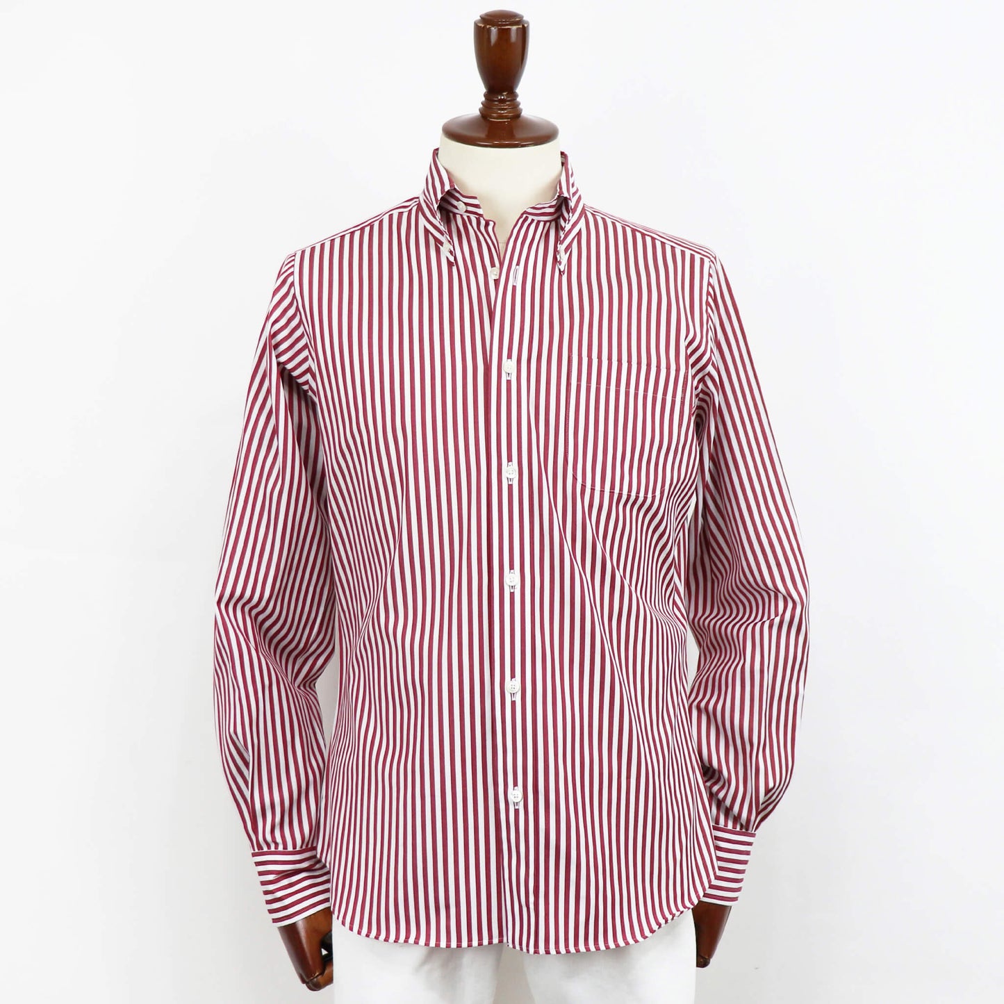 Giotto（ジオット）ストライプ ボタンダウン シャツ【レッド】国内正規品