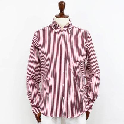 Giotto（ジオット）ストライプ ボタンダウン シャツ【レッド】国内正規品
