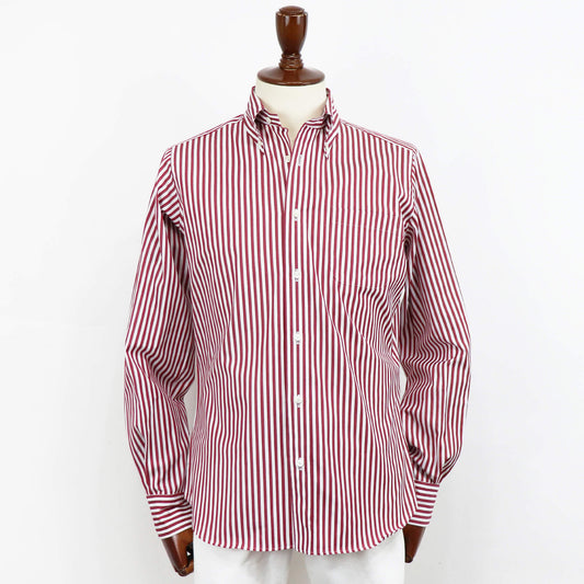 Giotto（ジオット）ストライプ ボタンダウン シャツ【レッド】国内正規品