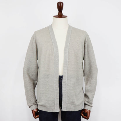Blu Bre（ブルブレ）リネンシルク ボタンレスカーディガン【シルバー】国内正規品