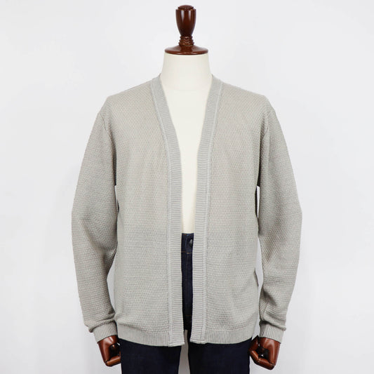 Blu Bre（ブルブレ）リネンシルク ボタンレスカーディガン【シルバー】国内正規品