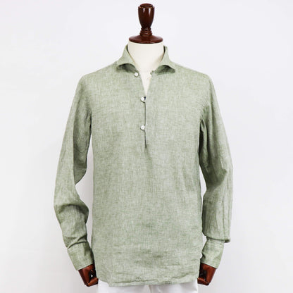 ORIAN（オリアン）リネンコットン カプリシャツ【ライトグリーン】国内正規品