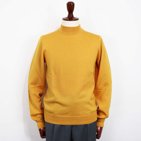 GRAN SASSO（グランサッソ）12ゲージ ウールモックネックニット ロングスリーブ 長袖【マスタード】国内正規品