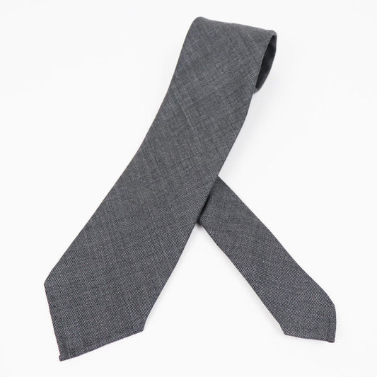 BRUNO（ブルーノ）スフォデラートトレピエゲ ウールタイ DORMEUIL / ドーメル 生地使用 トレピエゲ 三つ折り ウール ネクタイ【グレー】正規販売店