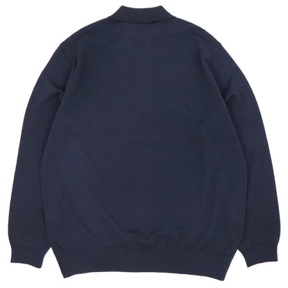 Blu Bre（ブルブレ）ドライタッチウール ニットポロ【ネイビー】国内正規品