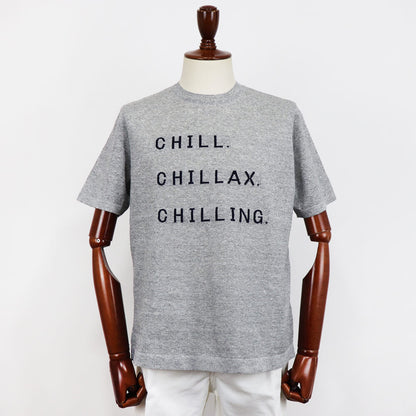 Vandori（ヴァンドリ）リネンコットン レタード Tシャツ【グレー×ネイビー】国内正規品