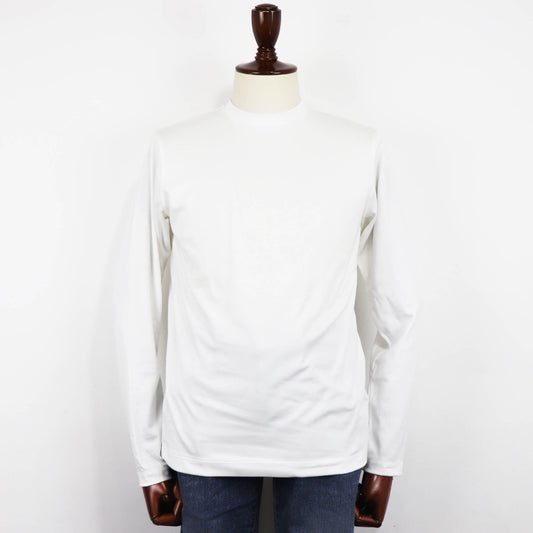 RIVORA（リヴォラ）スビンコットン クルーネック ロングスリーブTシャツ【ホワイト】国内正規品
