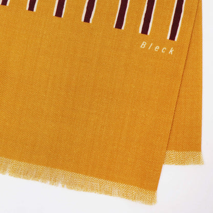 Bleck（ブレック）ストライプ柄 ウール100% ストール【マスタード】国内正規品