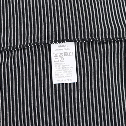 handvaerk（ハンドバーク）クルーネック ポケット付き ボーダーTシャツ【ブラック×ホワイト】国内正規品