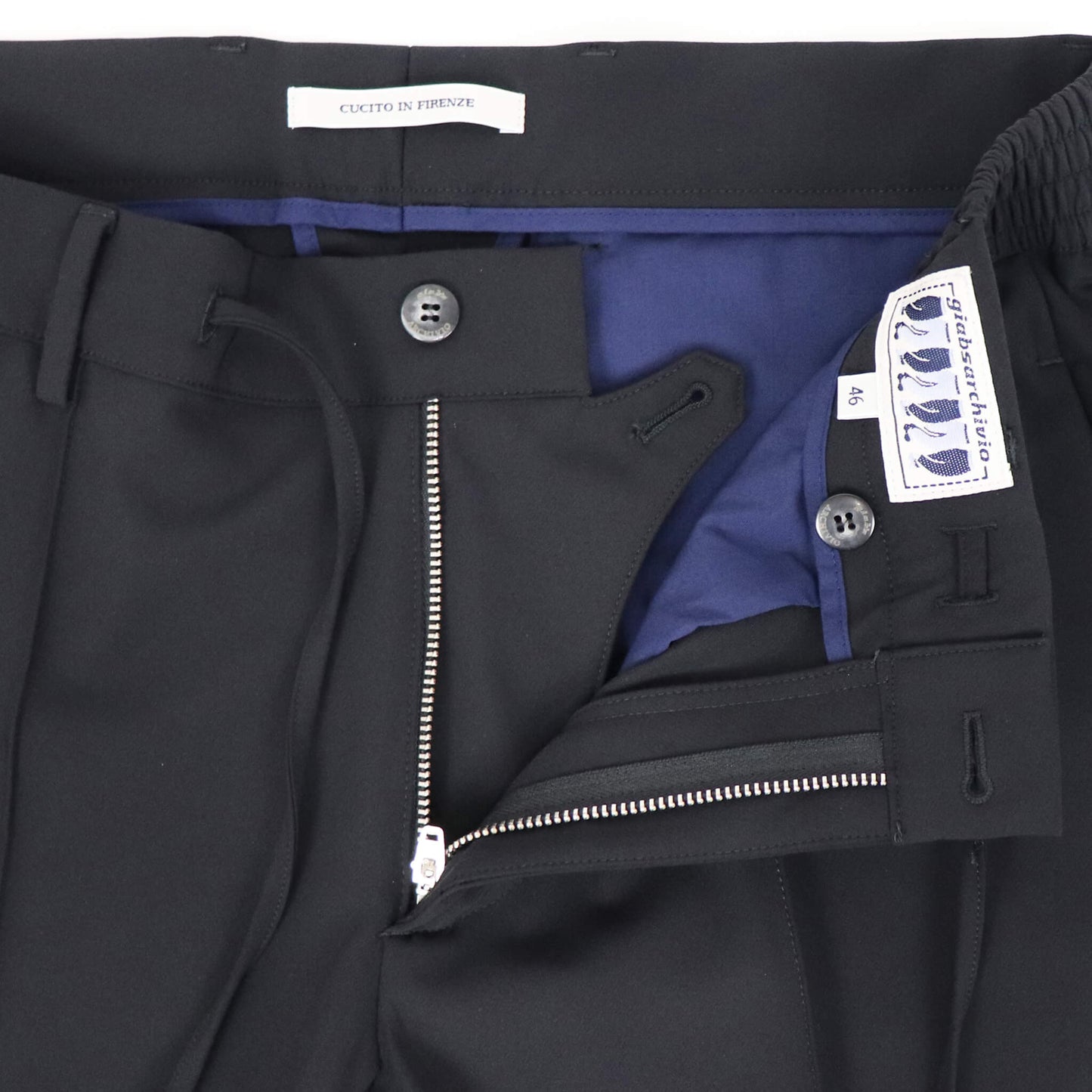 giabsarchivio（ジャブスアルキヴィオ） MASACCIO/M1 A5772 ウエストドローコードパンツ【ブラック】国内正規品