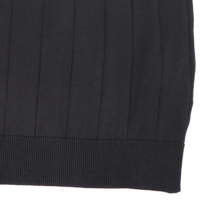 FILIPPO DE LAURENTIIS（フィリッポ デ ローレンティス）クレープコットン リブニット ポロシャツ【ブラック】国内正規品