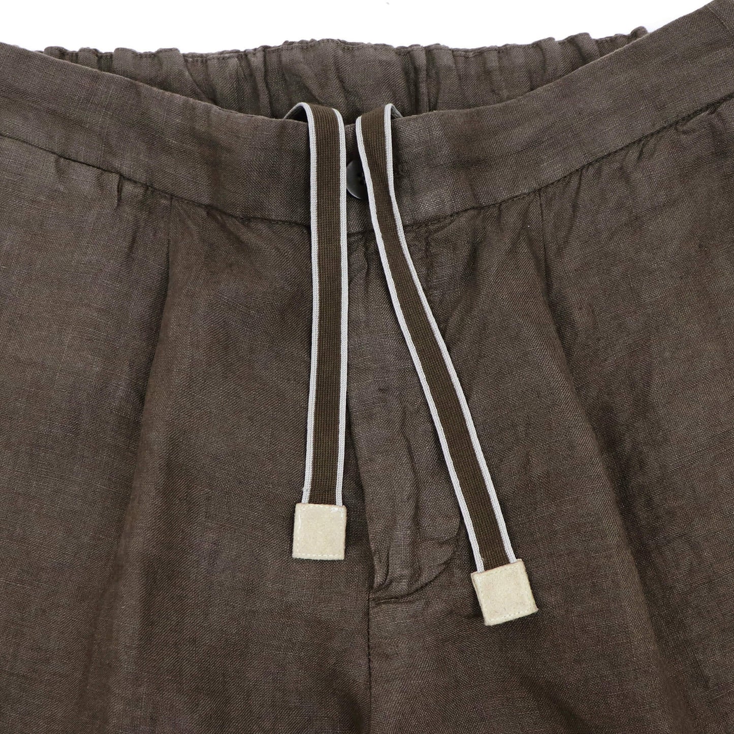 DEVORE（デヴォレ）リネン ドローコード リラックスショーツ【ブラウン】国内正規品