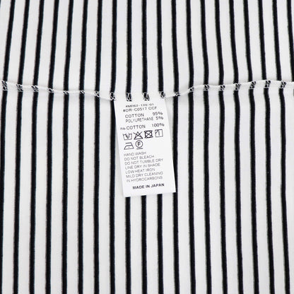 ORCIVAL（オーシバル）コットン ストレッチ クルーネック 半袖Tシャツ【ホワイト×ブラック】国内正規品