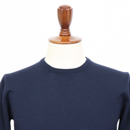 GRAN SASSO（グランサッソ）12ゲージ クルーネックニット【ネイビー】国内正規品