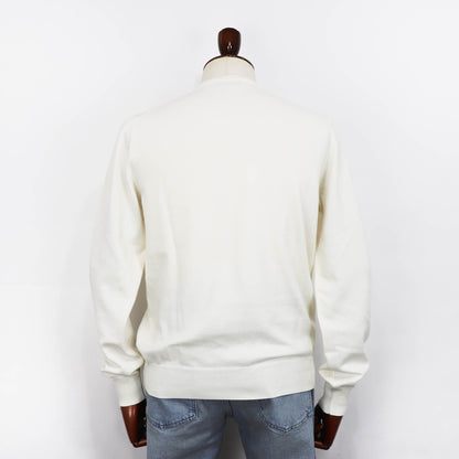 GRAN SASSO（グランサッソ）12ゲージ コットンクルーネックニット ロングスリーブ 長袖【アイボリー】国内正規品