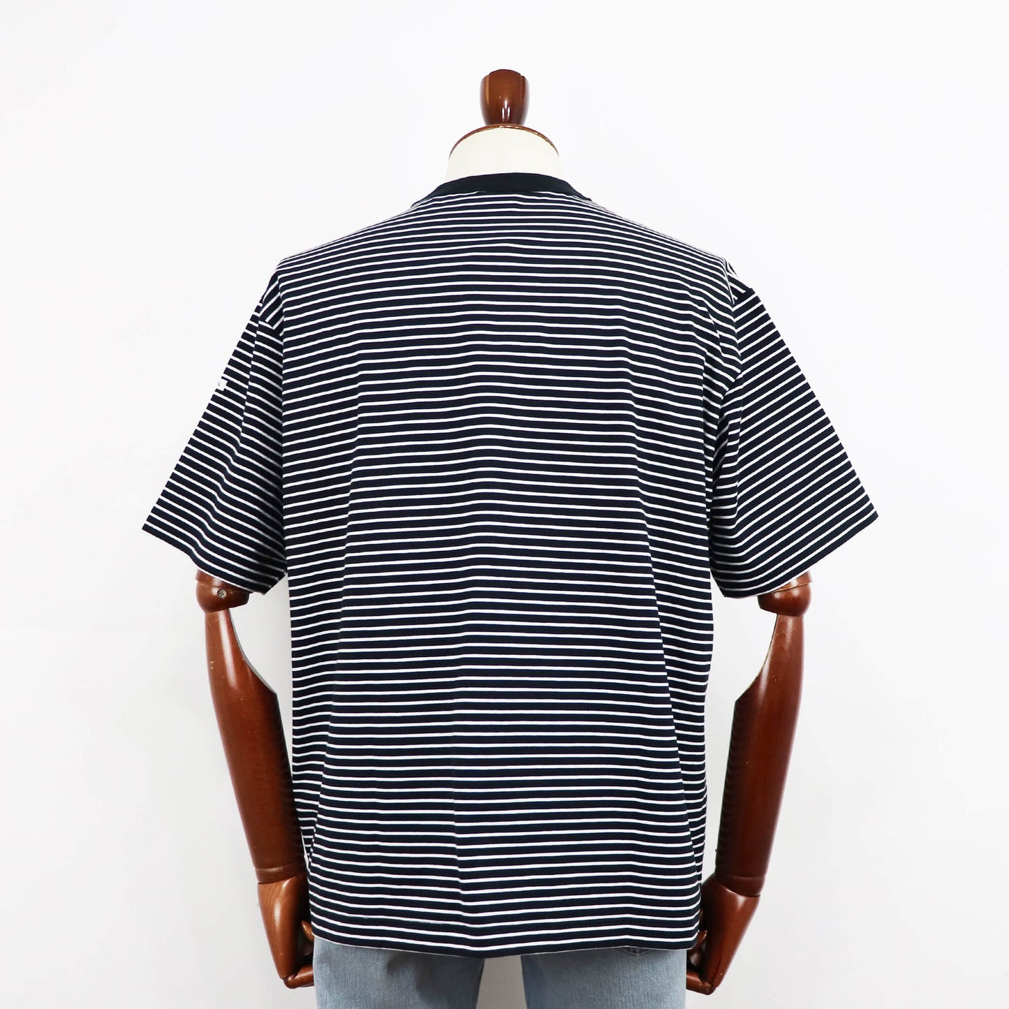 ORCIVAL（オーシバル）コットン ストレッチ クルーネック 半袖Tシャツ【ブラック×ホワイト】国内正規品
