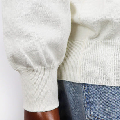 GRAN SASSO（グランサッソ）12ゲージ コットンクルーネックニット ロングスリーブ 長袖【アイボリー】国内正規品