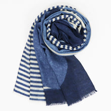 画像をギャラリービューアに読み込む, GIERRE MILANO（ジエレ ミラノ）ウールストール【ブルー】国内正規品
