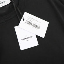 画像をギャラリービューアに読み込む, GRAN SASSO（グランサッソ）12ゲージ コットンクルーネックニット ロングスリーブ 長袖【ブラック】国内正規品
