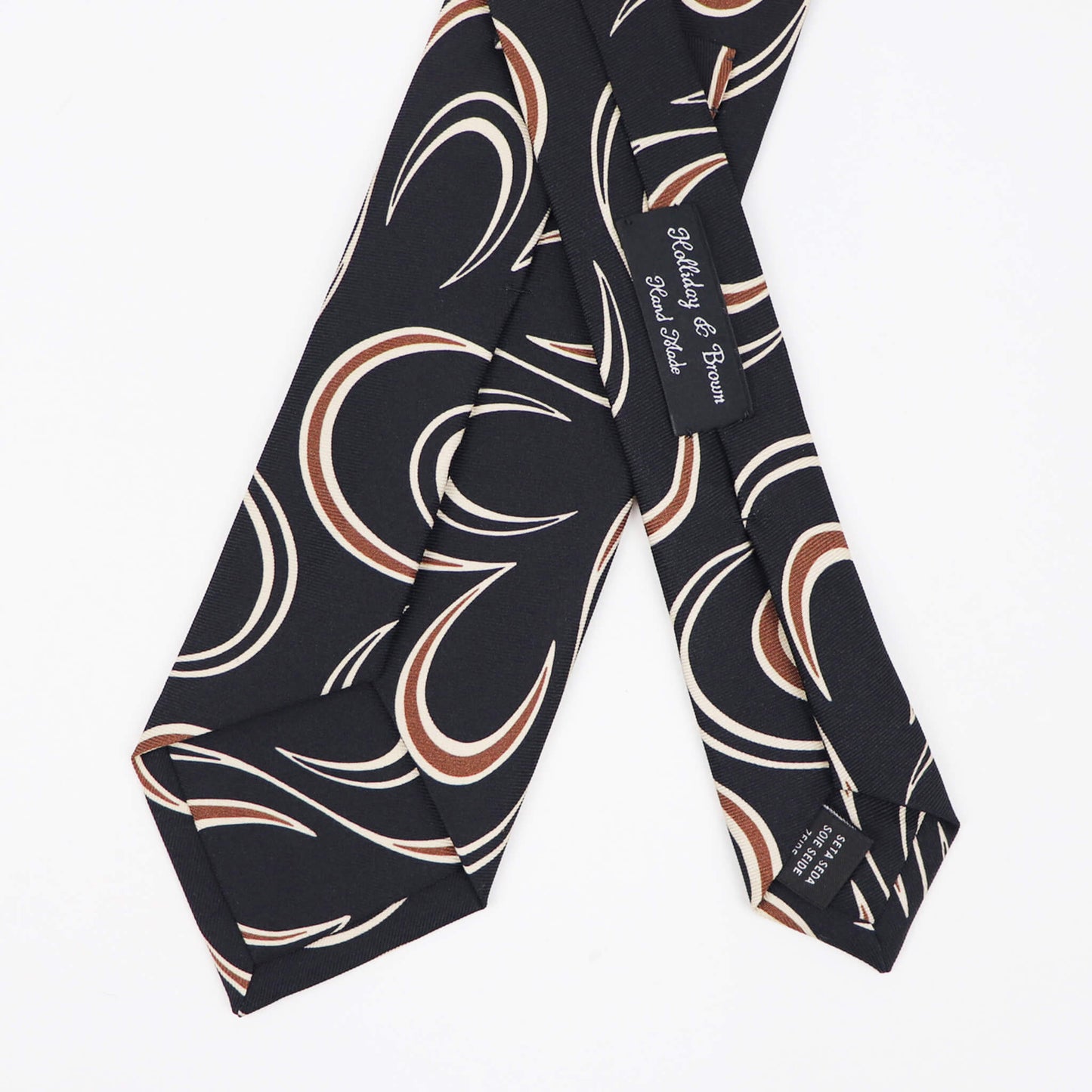 HOLLIDAY&BROWN（ホリデーアンドブラウン）ハンドメイド シルク タイ【ブラック】国内正規品