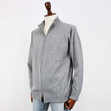 画像をギャラリービューアに読み込む, Vandori（ヴァンドリ）カシミヤブレンド ハイネックジップ ブルゾン【ミディアムグレー】国内正規品
