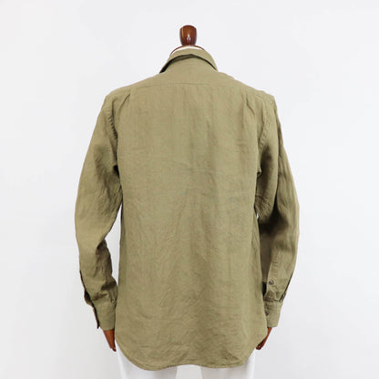 CORDINGS（コーディングス）アイリッシュリネンオーバーシャツ【セージグリーン】国内正規品