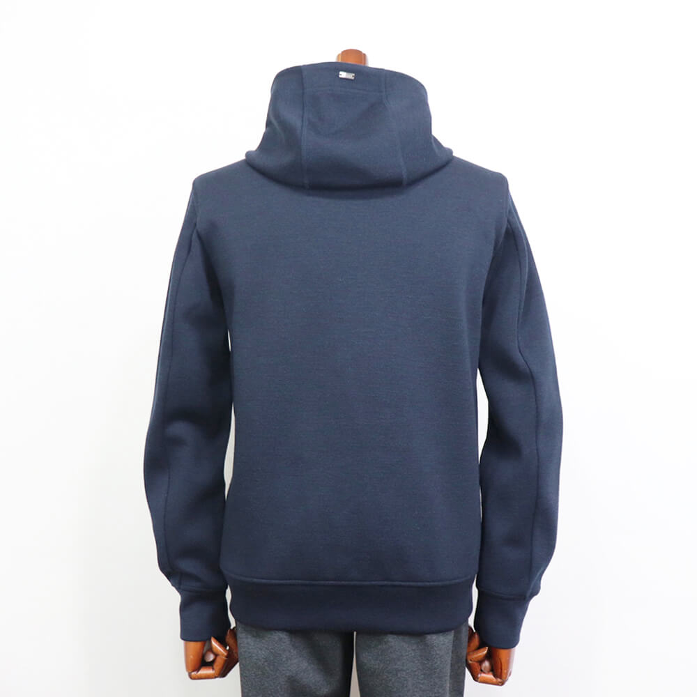 HERNO（ヘルノ）Resort ミラノリブ ナイロン コンビダウンブルゾン【ネイビー】国内正規品