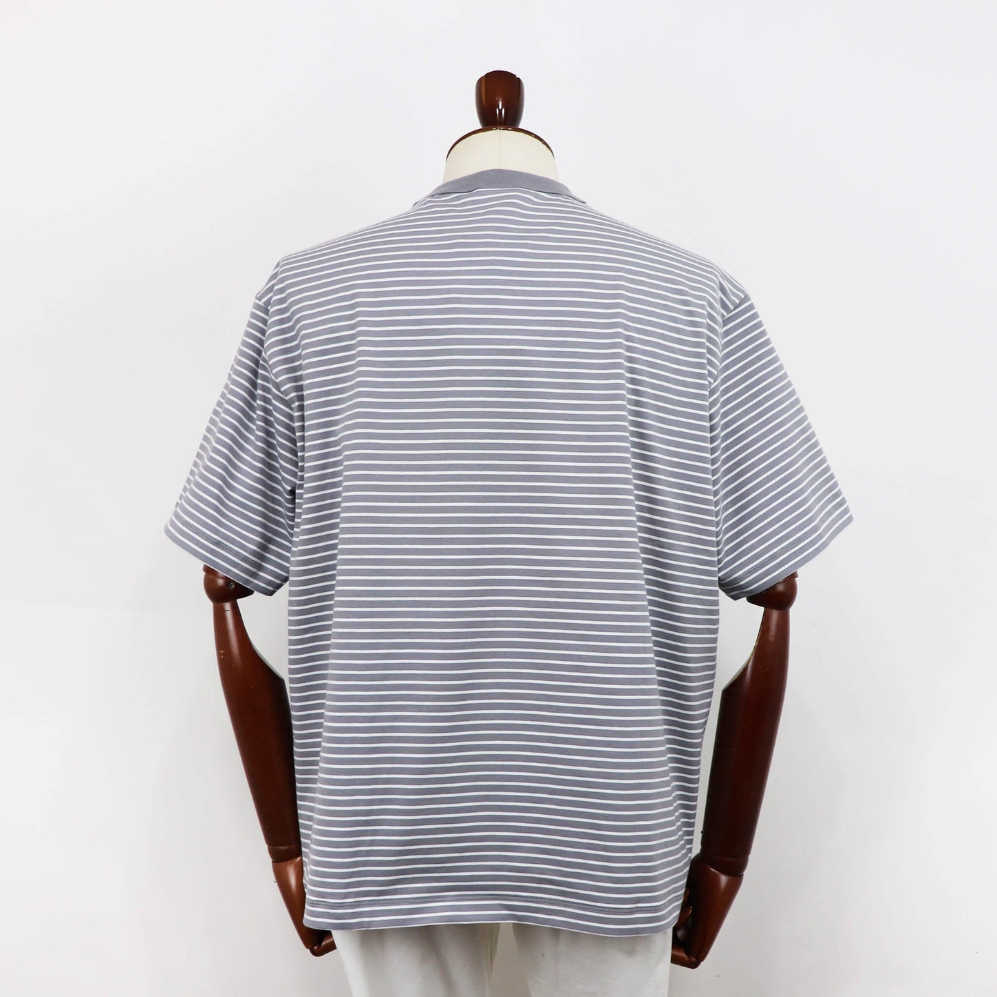 ORCIVAL（オーシバル）コットン ストレッチ クルーネック 半袖Tシャツ【グレー×ホワイト】国内正規品