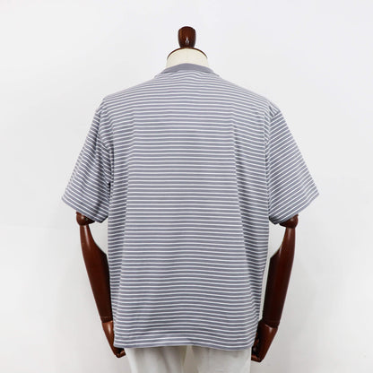 ORCIVAL（オーシバル）コットン ストレッチ クルーネック 半袖Tシャツ【グレー×ホワイト】国内正規品