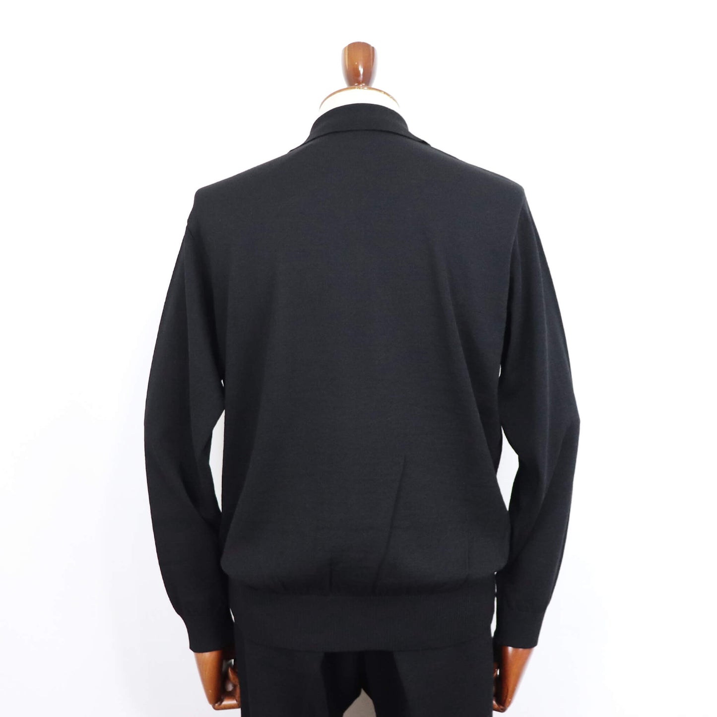 Blu Bre（ブルブレ）ドライタッチウール ニットポロ【ブラック】国内正規品