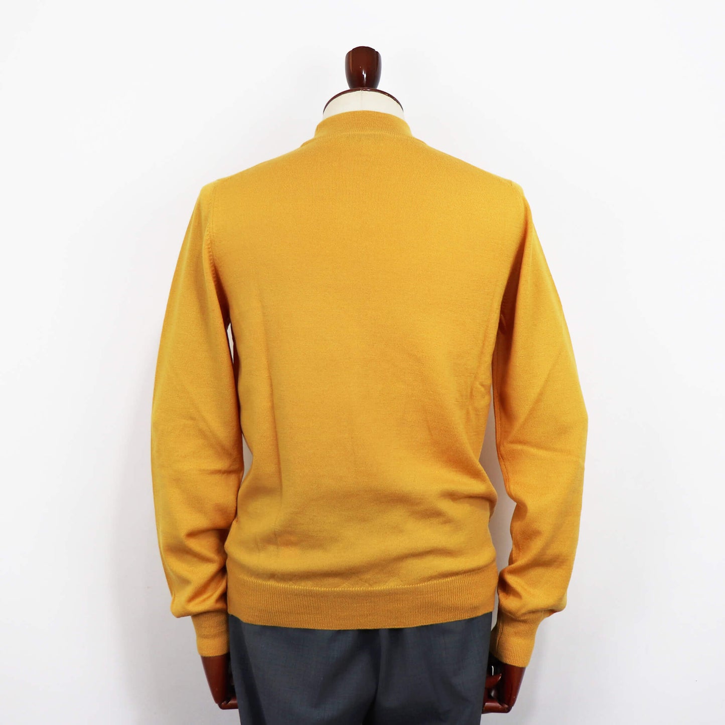 GRAN SASSO（グランサッソ）12ゲージ ウールモックネックニット ロングスリーブ 長袖【マスタード】国内正規品