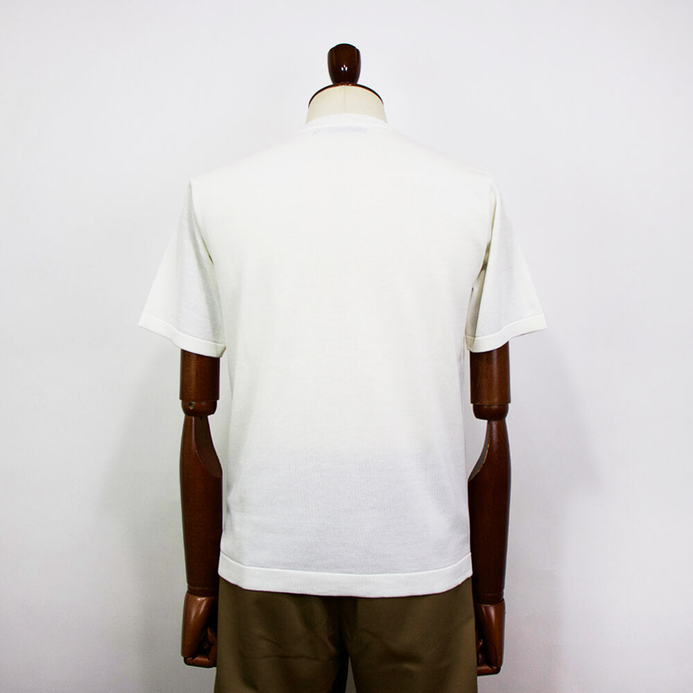 Blu Bre（ブルブレ）ニットT ドレスTシャツ オーガニックコットン100%【オフホワイト】国内正規品