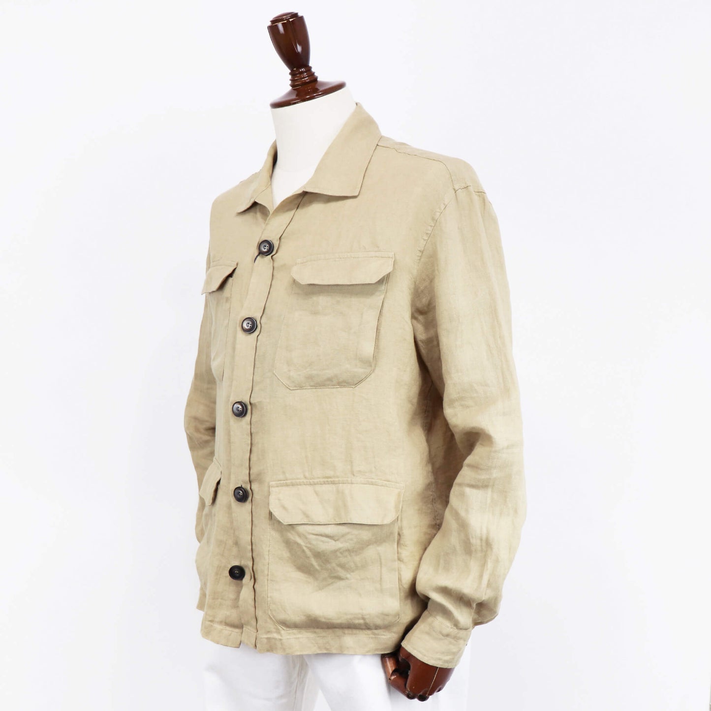HERNO（ヘルノ）リネン サファリジャケット【ベージュ】国内正規品