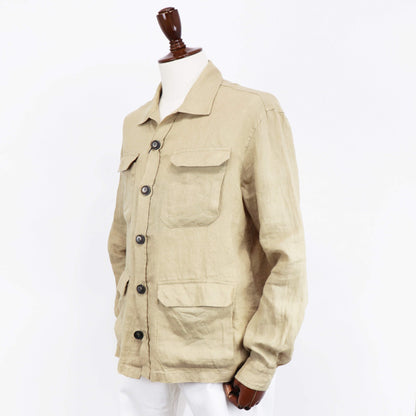 HERNO（ヘルノ）リネン サファリジャケット【ベージュ】国内正規品