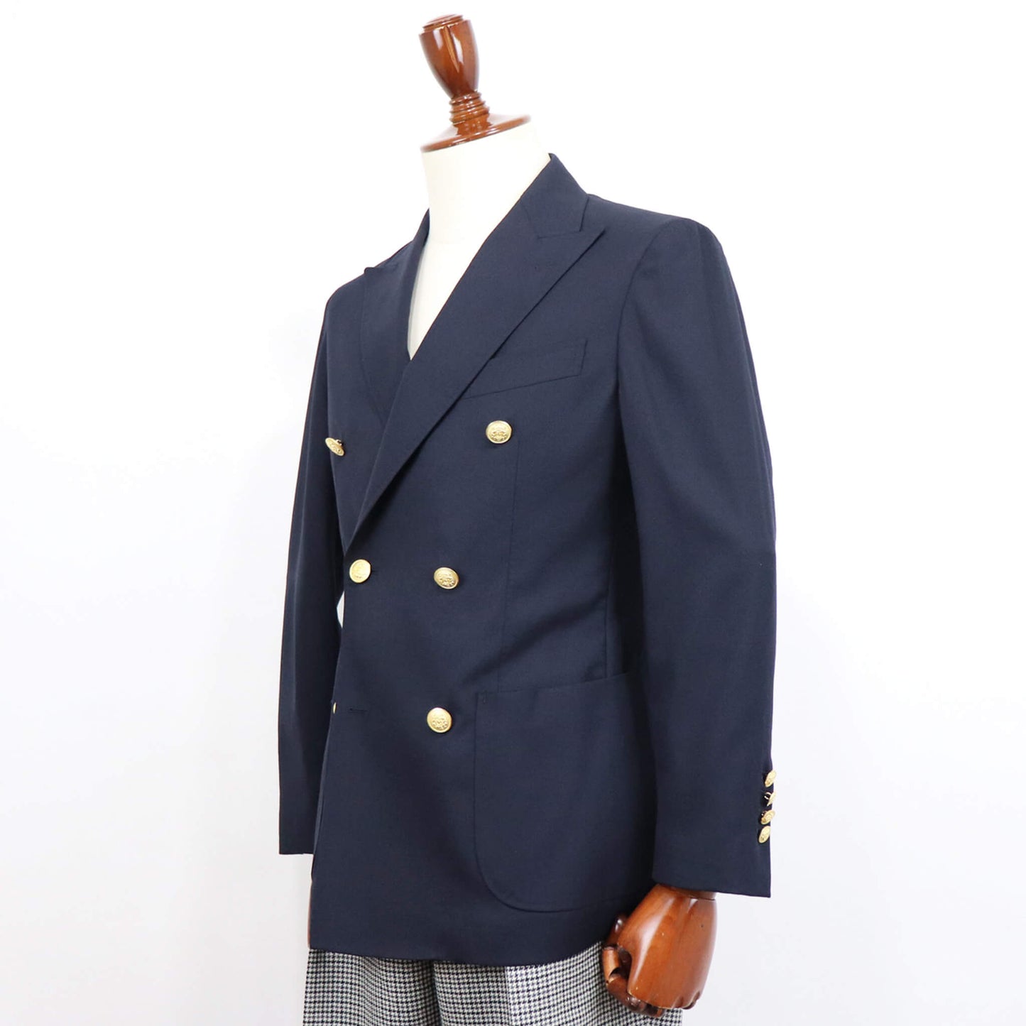 Giotto（ジオット）ダブルブレストジャケット ホップサック【ネイビー】国内正規品